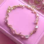 Elegant Gold-Plated Fern Leaf Earrings - Image 3