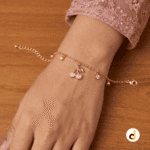Gold Stainless Steel Cherry Charm Bracelet Gift for Women and Girls