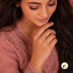 Elegant Double Heart Butterfly Ring for Women with Sparkling Stone Accents
