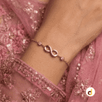 Everyday gold plated infinity bracelet, perfect for daily wear