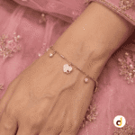 Gold plated heart bracelet for women and girls with elegant charm design