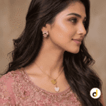 Double Heart Lariat Necklace for Women – Gold Plated Crystal Y-Drop Pendant