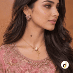 Elegant Gold Key & Clover Charm Necklace for Women – Crystal Bead Pendant