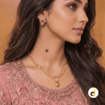 Gold Heart Toggle Layered Necklace for Women – Crystal Accent Pendant